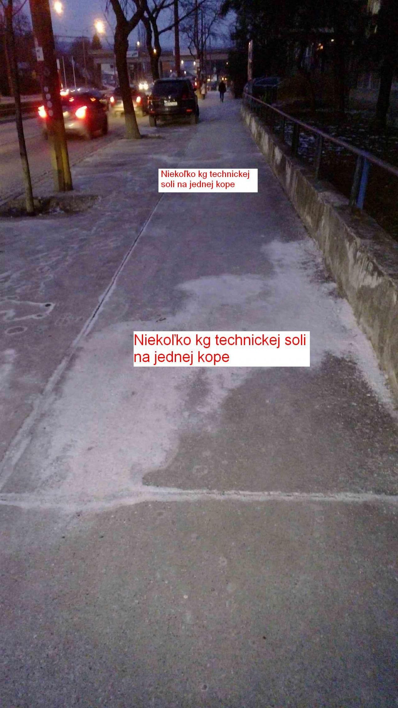 Nelegálny posyp technickou soľou, Nové Mesto, Bratislava |  Odkazprestarostu.sk