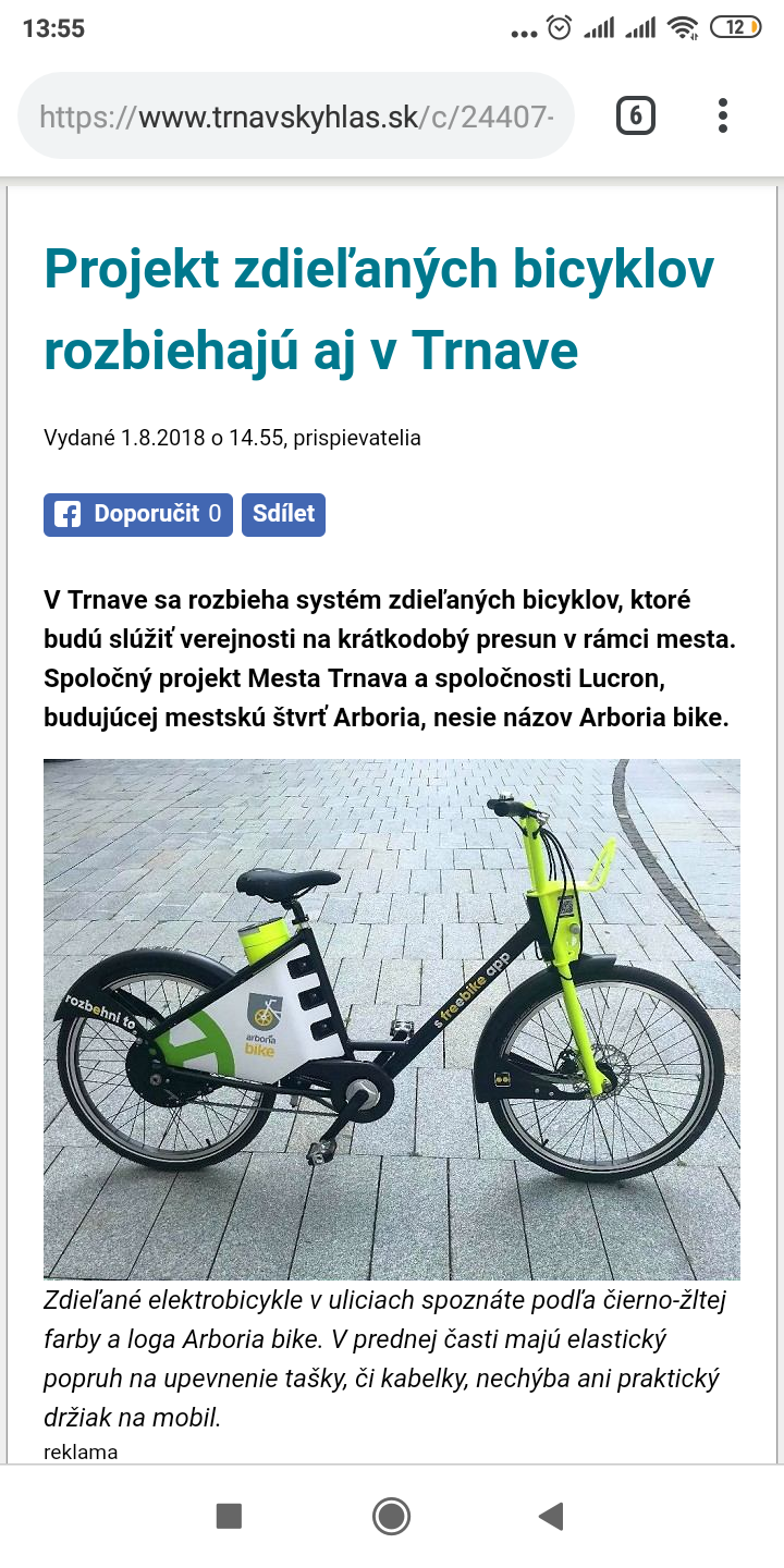 Kredit na Arboria bike, Stred, Trnava | Odkazprestarostu.sk